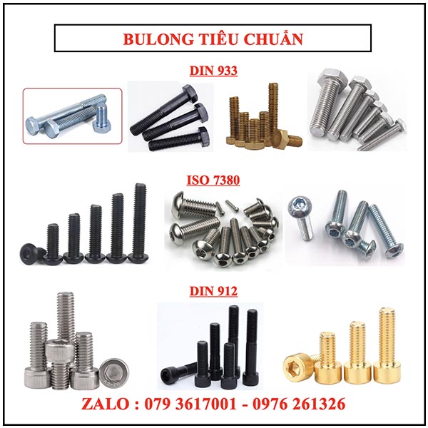 BULONG ĐẦU TRỤ- BULONG ĐẦU MO- BULONG LỤC GIÁC